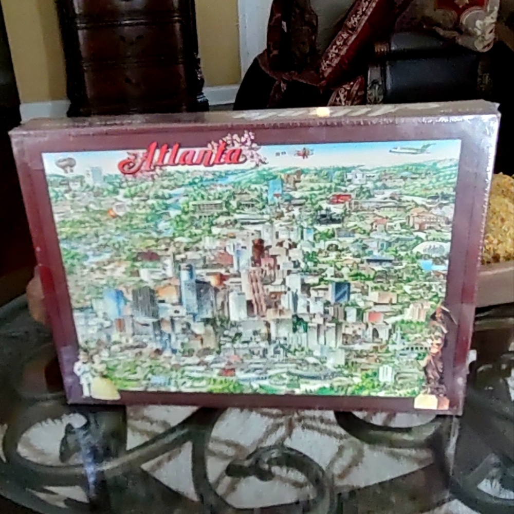 Vintage Atlanta Cityscape Puzzle